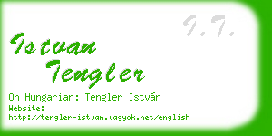 istvan tengler business card
